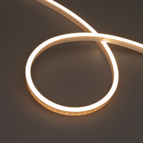 Лента герметичная WAVE-SIDE-PU-A120-06x12mm 24V Warm3500 (8 W/m, IP68, 5m, wire x2) (Arlight, Вывод боковой, 3 года)