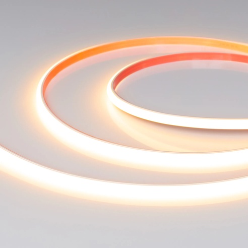 Лента герметичная COB-PSW-X480-8mm 24V Warm2400 (6 W/m, IP67, TWP100, 5m) (Arlight, CRI>90)