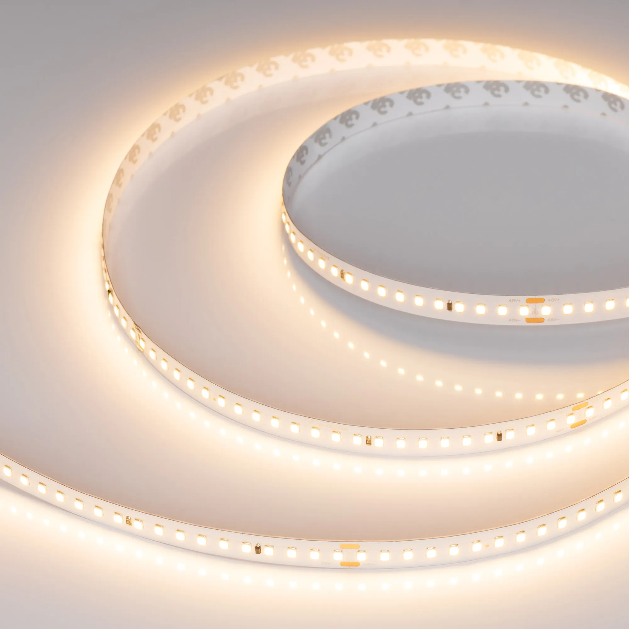 Лента светодиодная IC-A144-12mm 48V Warm2700 (5.8 W/m, IP20, 2835, 50m) (Arlight, 5.8 Вт/м, IP20) - изображение товара