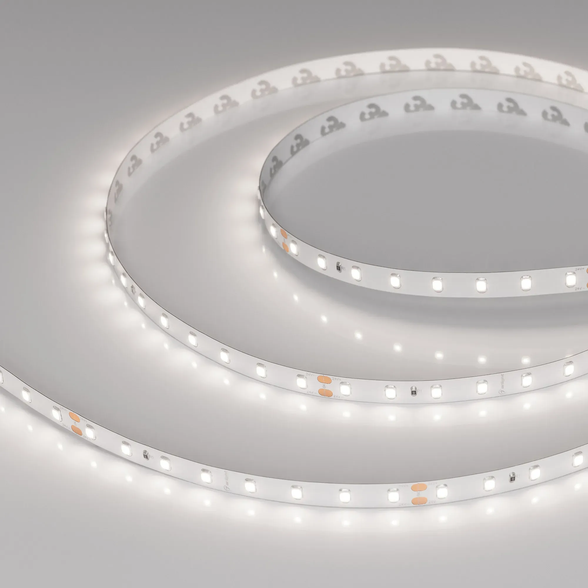 Лента светодиодная RT-A80-8mm 24V Day5000 (6 W/m, IP20, 2835, 5m) (Arlight, высок.эфф.150 лм/Вт) - изображение товара